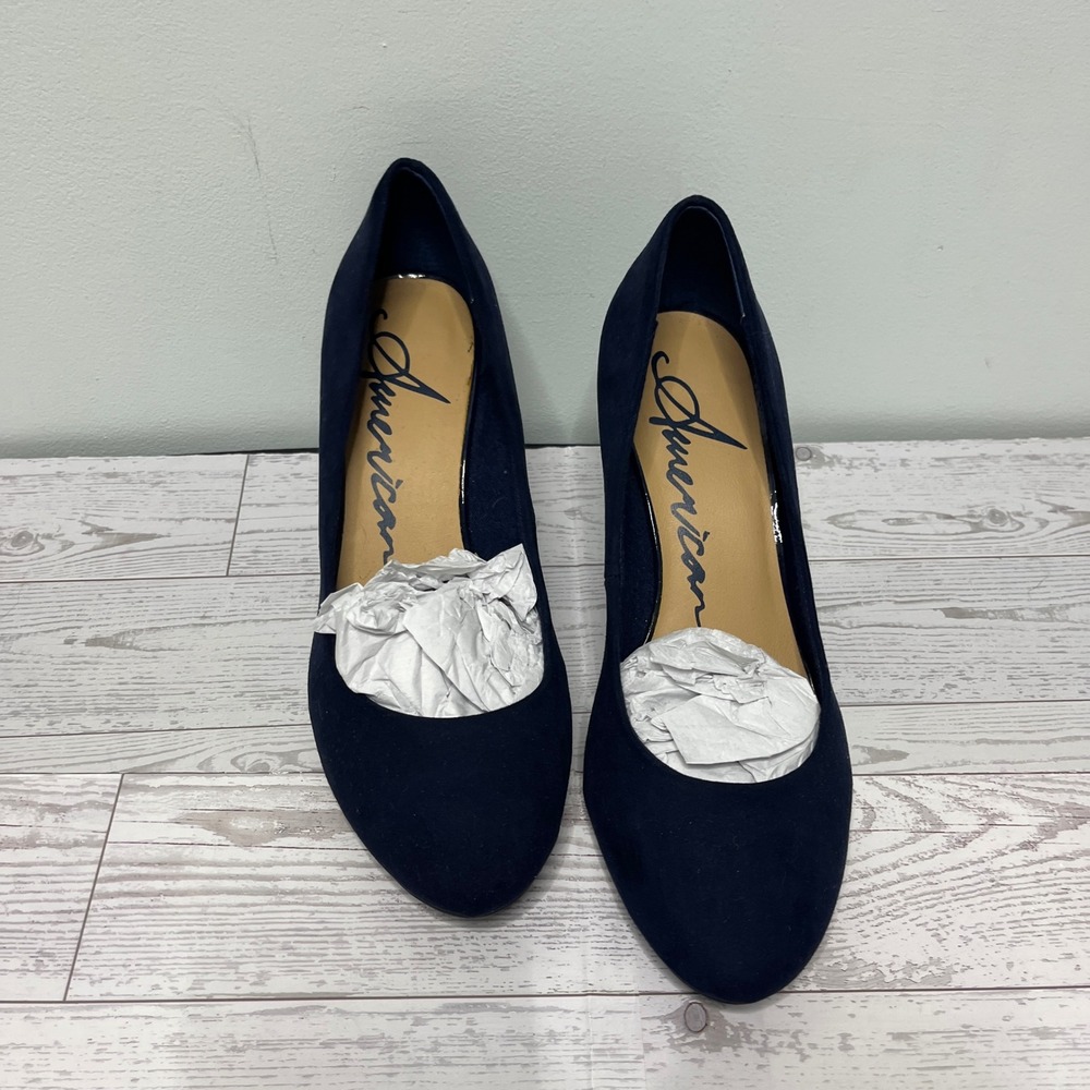 American Rag Felix Navy Blue Faux Suede Round Toe Pumps Heels AR AFELIX 7M - Picture 11 of 11